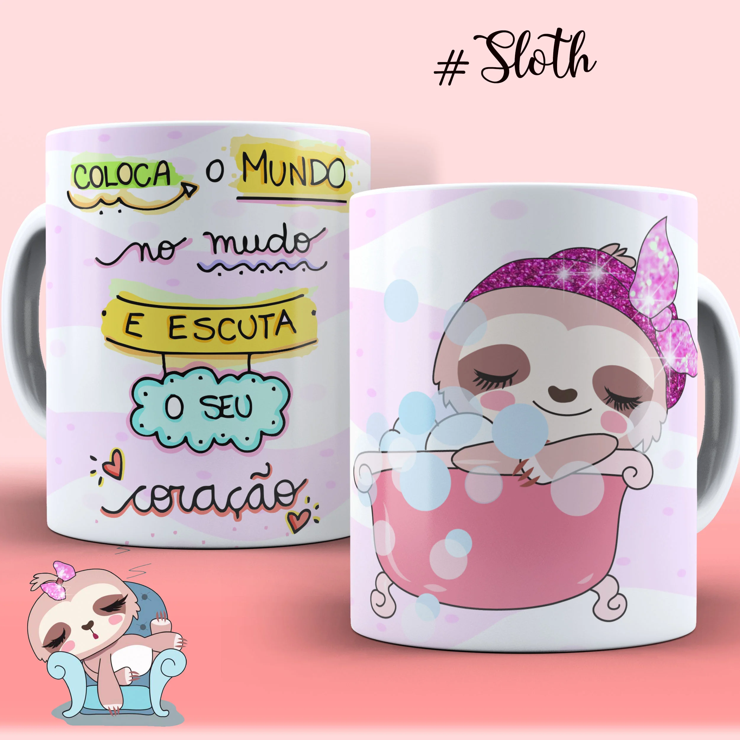 Caneca Personalizada Coleção Sloth - Mundo no Mudo