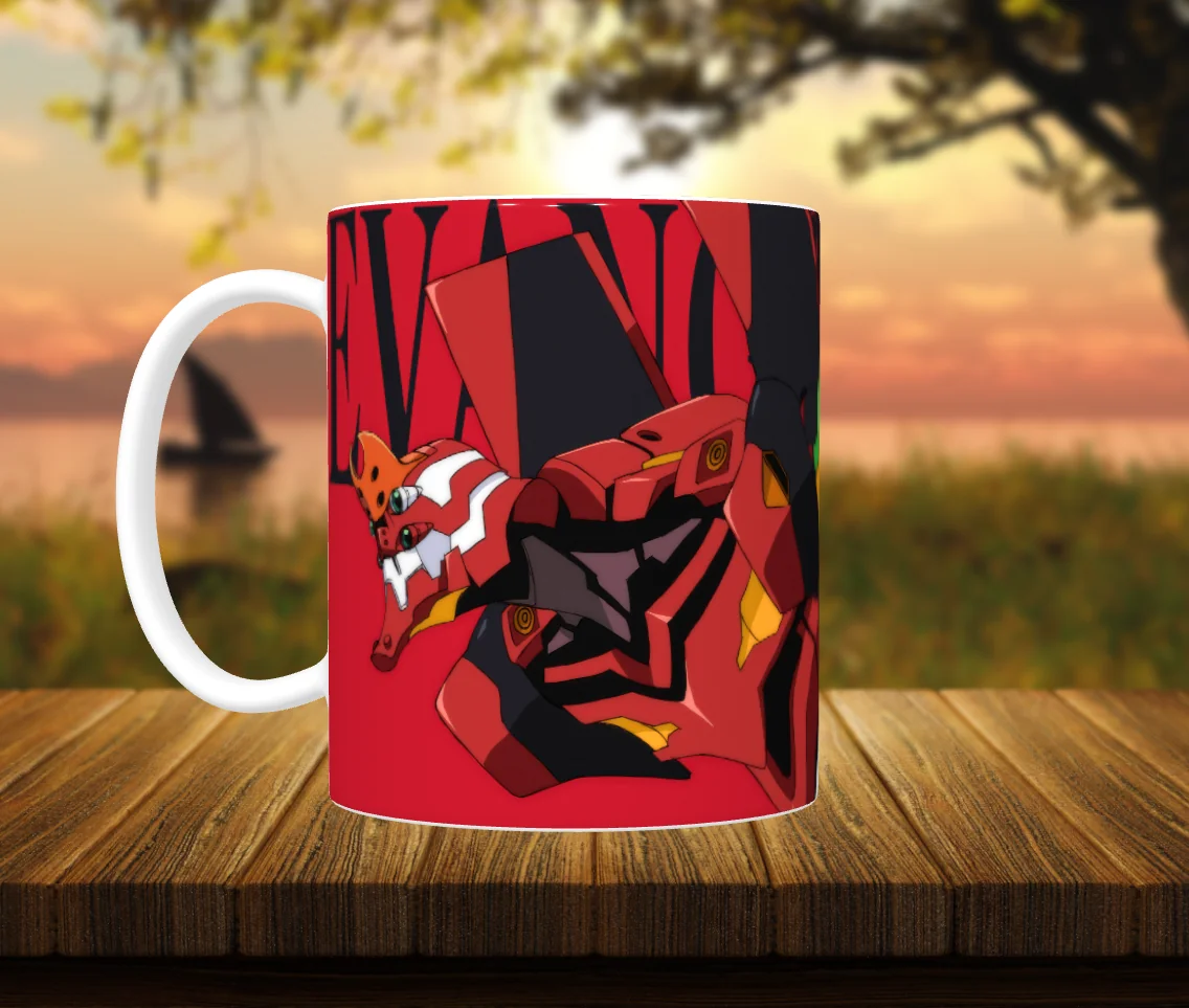 Caneca Geek Unidade 02 – EVA-02 | Neon Genesis Evangelion ☕🤖