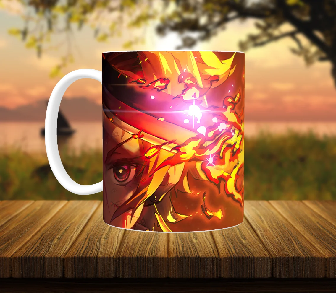 Caneca Rengoku – Chamas do Entusiasmo (Demon Slayer)