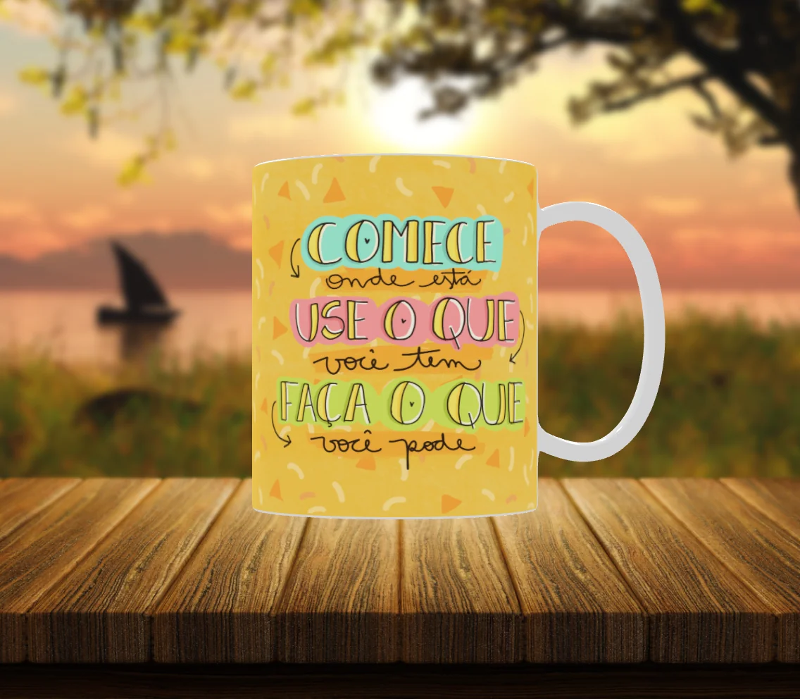 Caneca Motivacional “Comece Onde Está" 🚀☕ 2