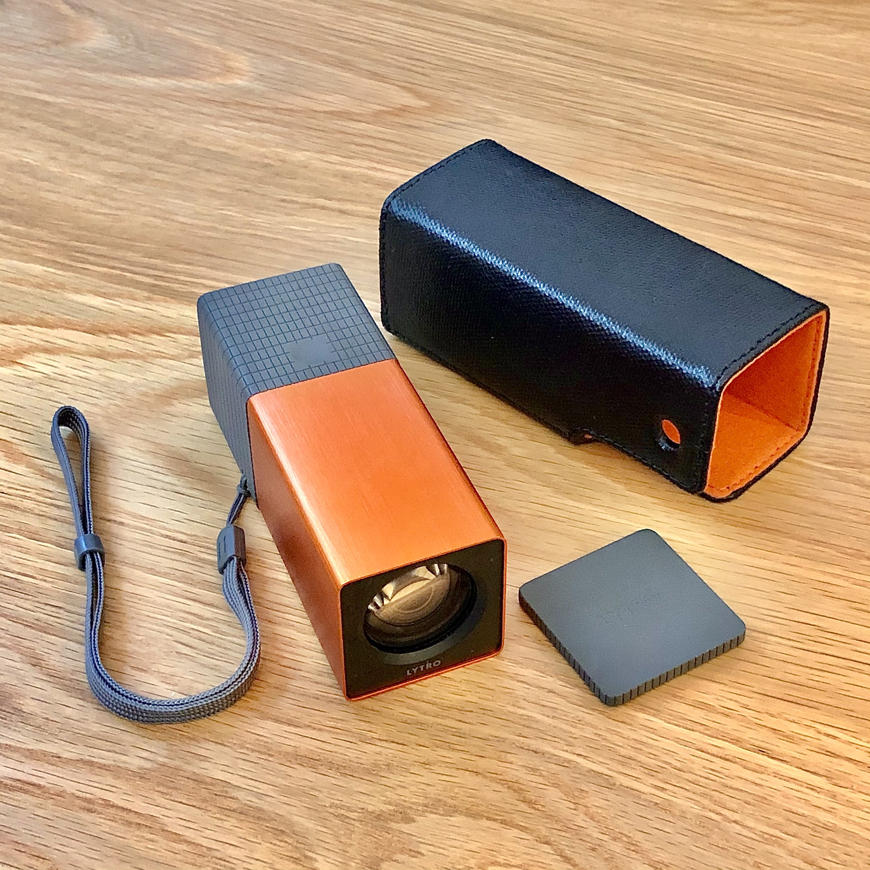 Lytro original light field camera orange version.