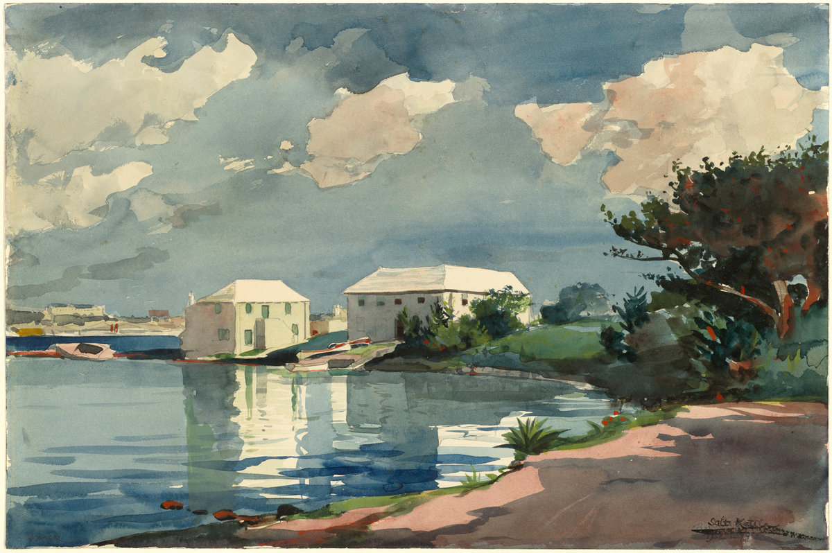 Watercolor painting: Salt Kettle, Bermuda - Winslow Homer, 1899. Image thanks to the National Gallery of Art.