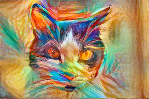Neural style transfer example with a style scale multiplier of 2.