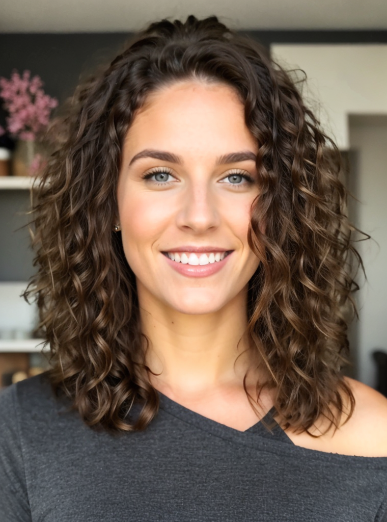 Medium Layered Cut for Loose Curls