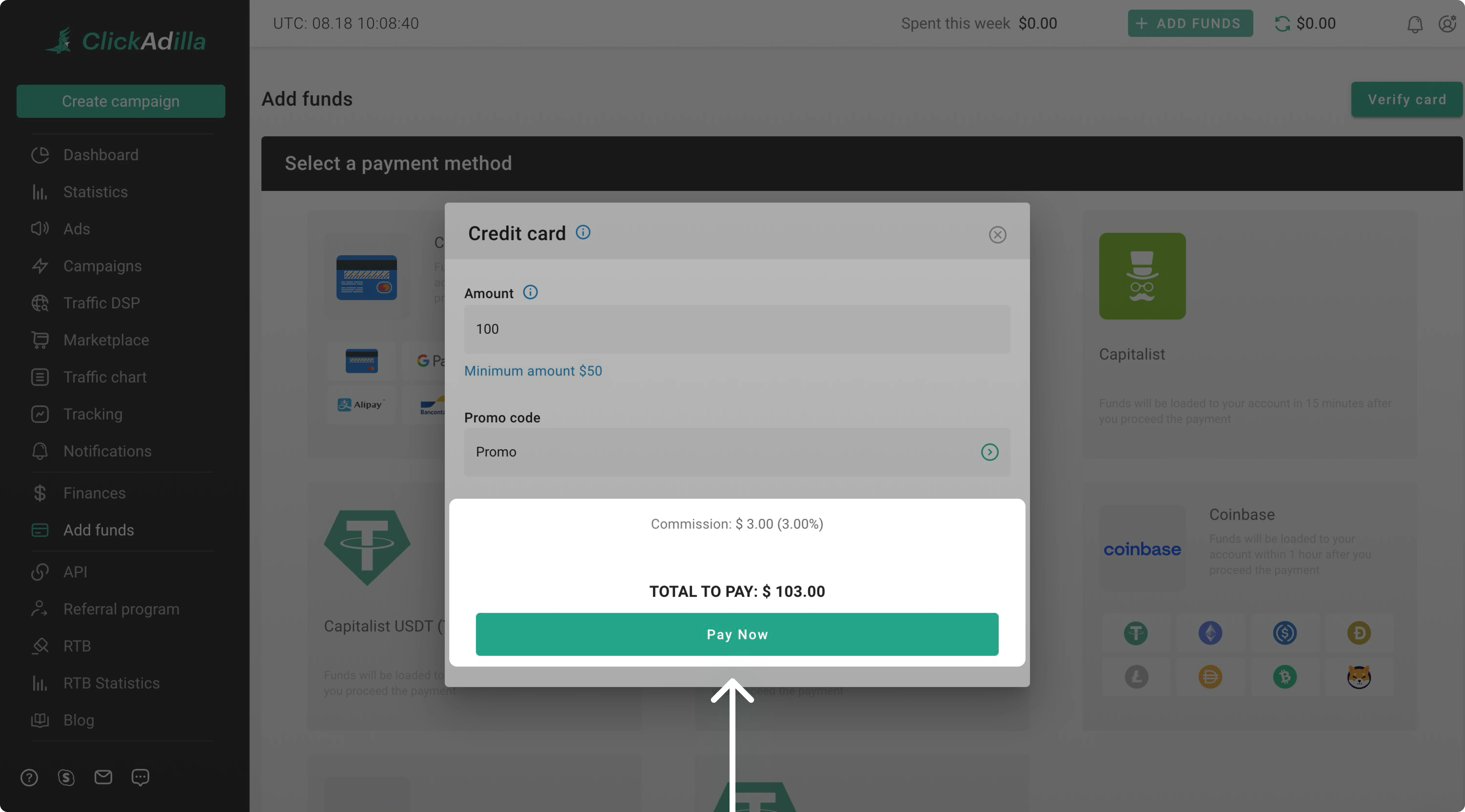 Pay Now button