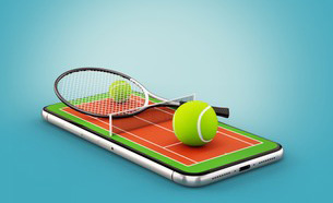tennis betting mobile illustration