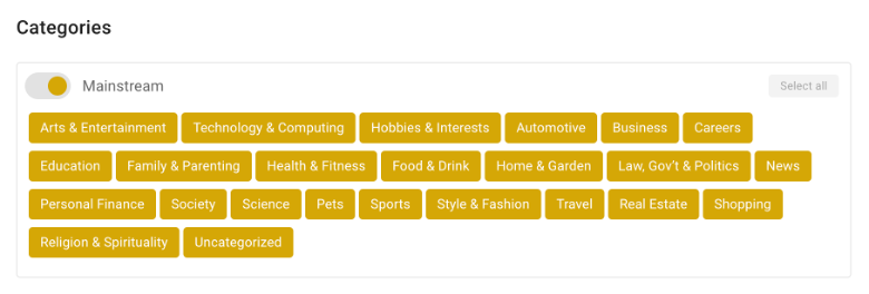 Categories