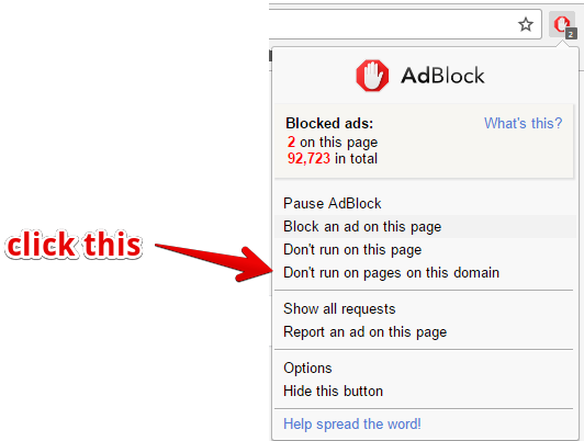 adblock disable