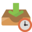 inbox, clock