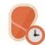 steak, raw, clock