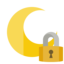 moon, lock, closed