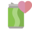 soda, can, heart