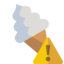 soft, cream, cone, warning