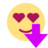 ic, smiley, in, love, down