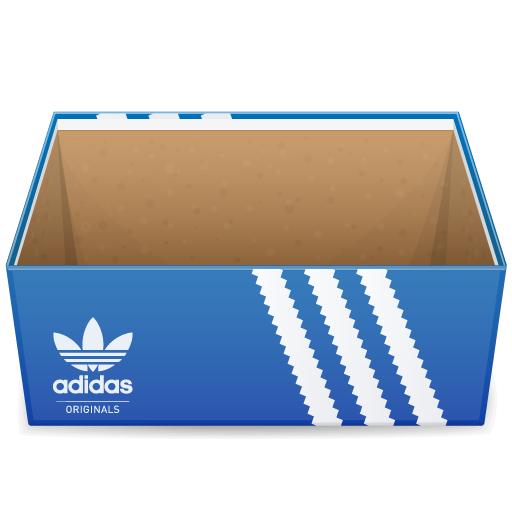 empty adidas shoe boxes