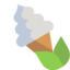 soft, cream, cone, organic