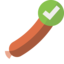 sausage, checkmark