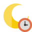 moon, clock