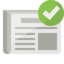 newspaper, checkmark
