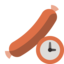 sausage, clock