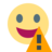 ic, smiley, grin, warning