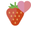 strawberry, heart