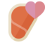 steak, raw, heart
