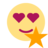 ic, smiley, in, love, star