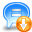 text bubble down