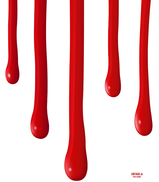 кровь, потек крови, капли крови - download free render Blood on Artage.io