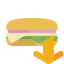 sandwich, down