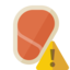 steak, raw, warning
