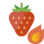 strawberry, hot