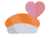 sushi, nigiri, heart