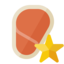 steak, raw, star