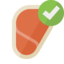 steak, raw, checkmark