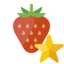 strawberry, star