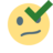 ic, smiley, confused, checkmark