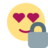 ic, smiley, in, love, lock, closed