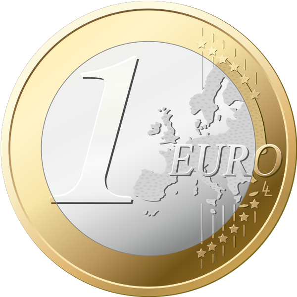 деньги, монета, один евро - download free render Money & Gold on Artage.io