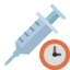 syringe, clock