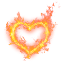 rauch feuer clipart heart