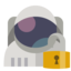 astronaut, lock, open