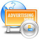 web advertising clock 128