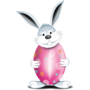bunny, egg, pink