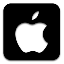 apple logo black