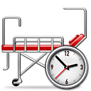 hospital, bed, clock, 128, hot