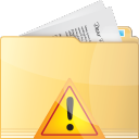 folder, warning