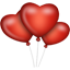 heart, balloons