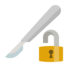 scalpel, lock, open